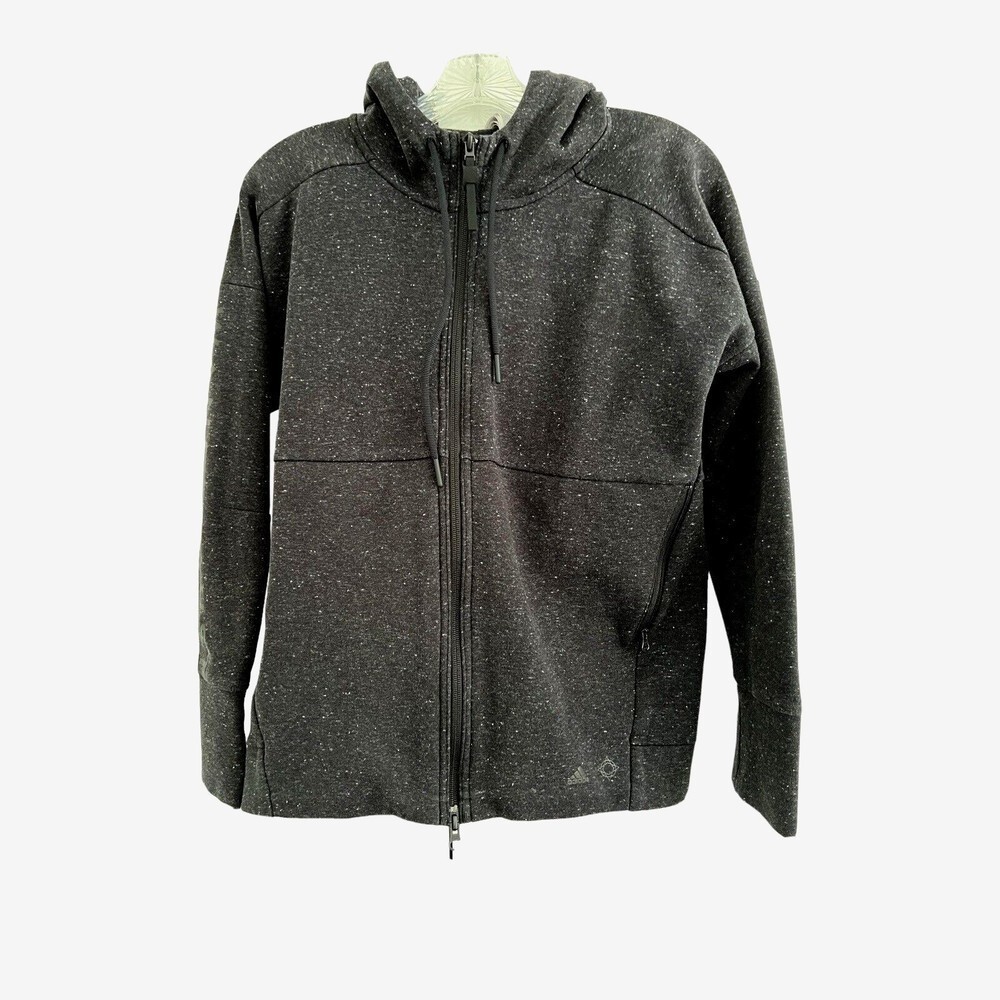 Adidas Wanderlust Hoodie Mens Size S Full Zip Sweatshirt Jacket Gray